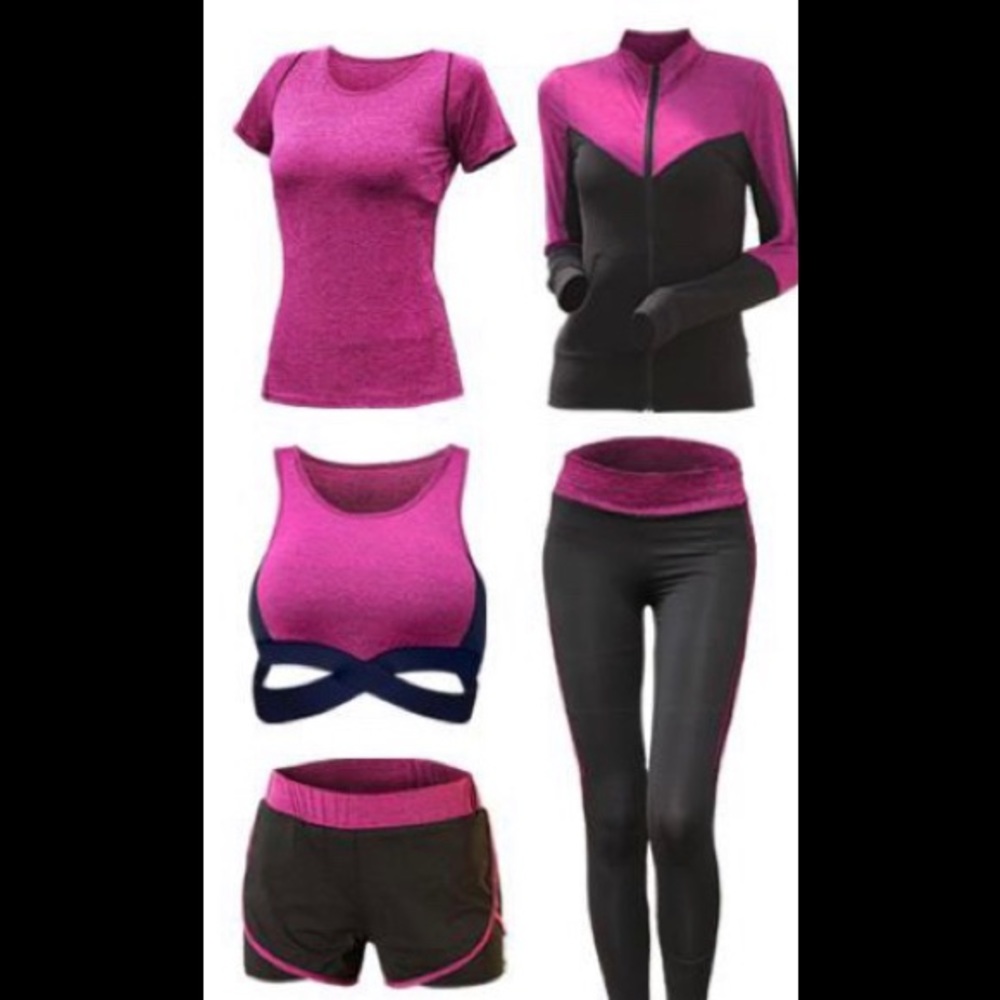 New 5 Piece Yoga Gym Set